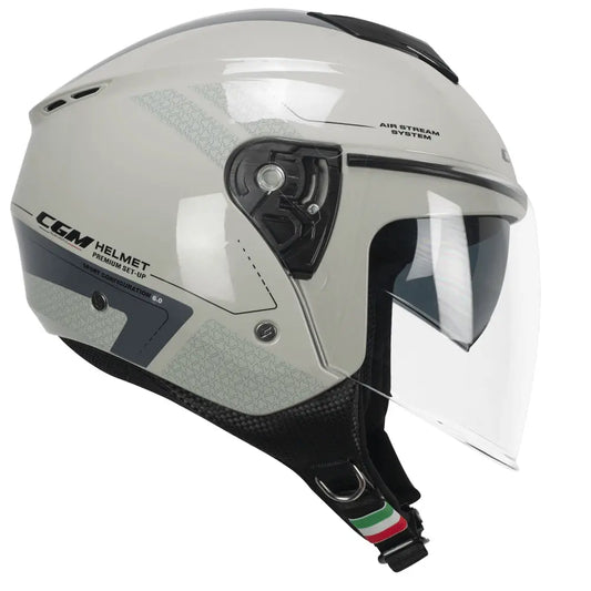 CGM 126G IPER CITY Moto Jet Caschi Grigio