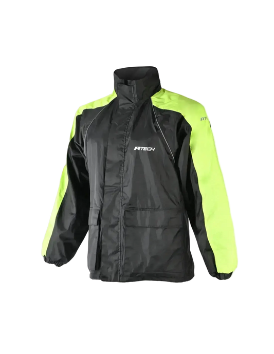 R-tech Tracker Giacca Antipioggia Impermeabile Nero/Flu 
