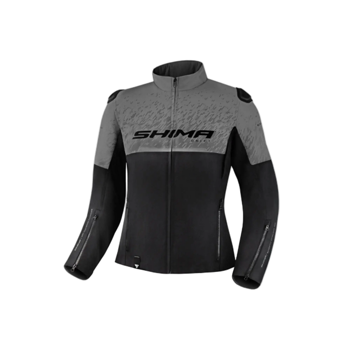 SHIMA Drift Giacca moto tessuto donna NERO GRIGIO 
