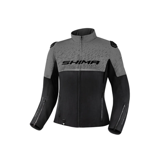 SHIMA Drift Giacca moto tessuto donna NERO GRIGIO
