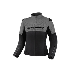 SHIMA Drift Giacca moto tessuto donna NERO GRIGIO 