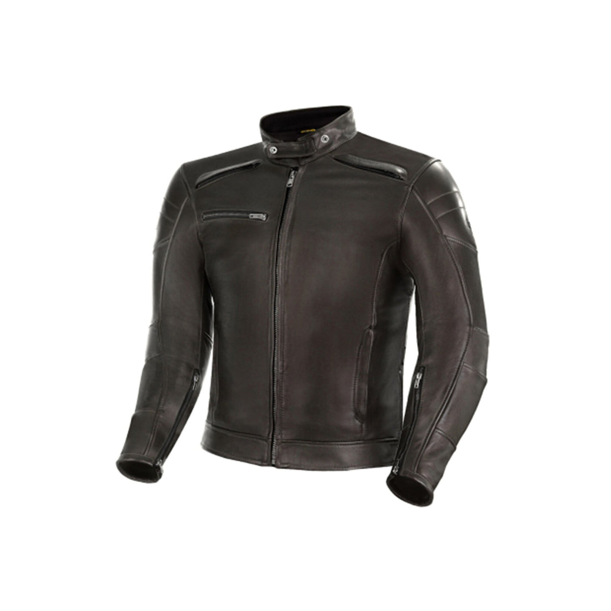 SHIMA Blake Giacca pelle uomo motociclista MARRONE