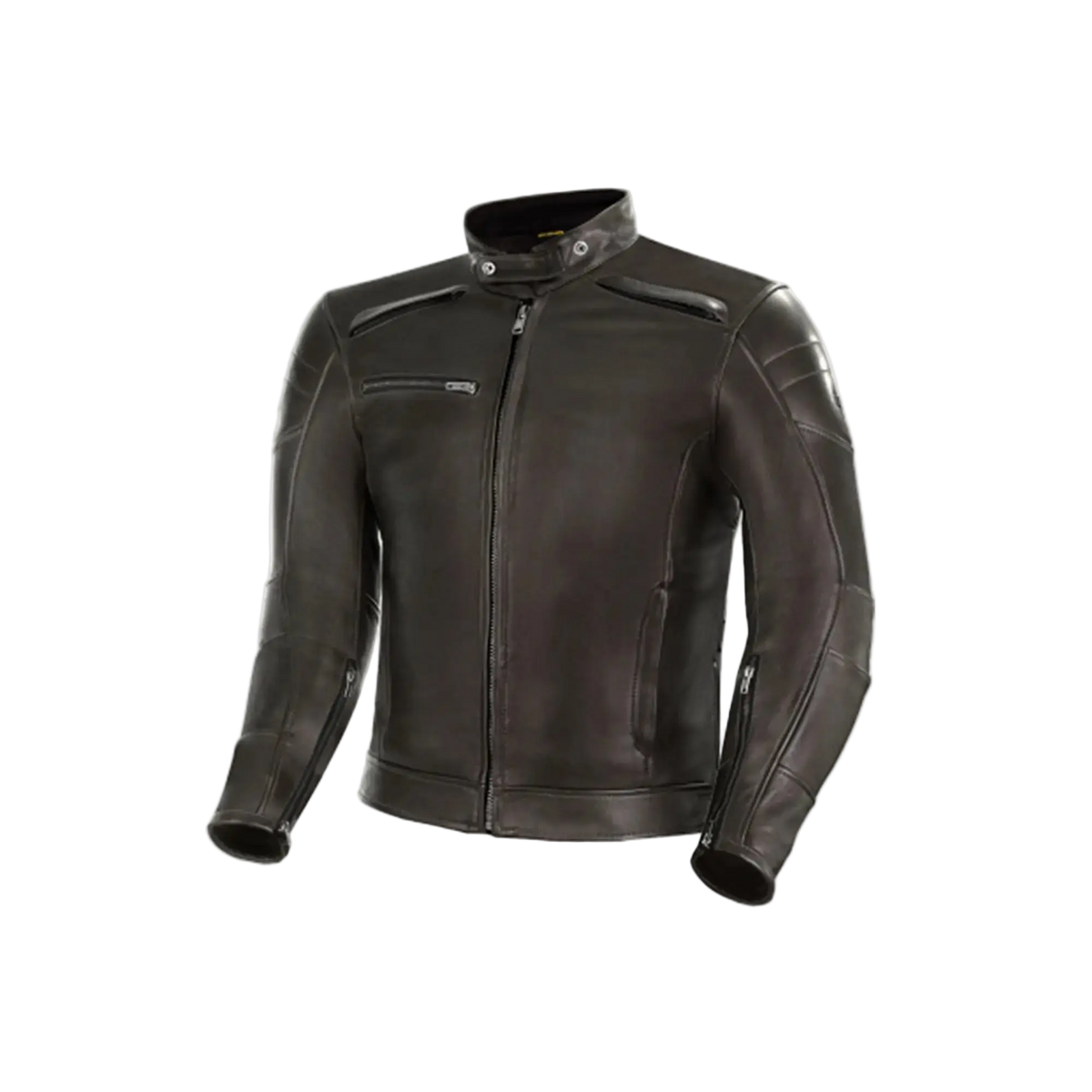 SHIMA Blake Giacca pelle uomo motociclista MARRONE 