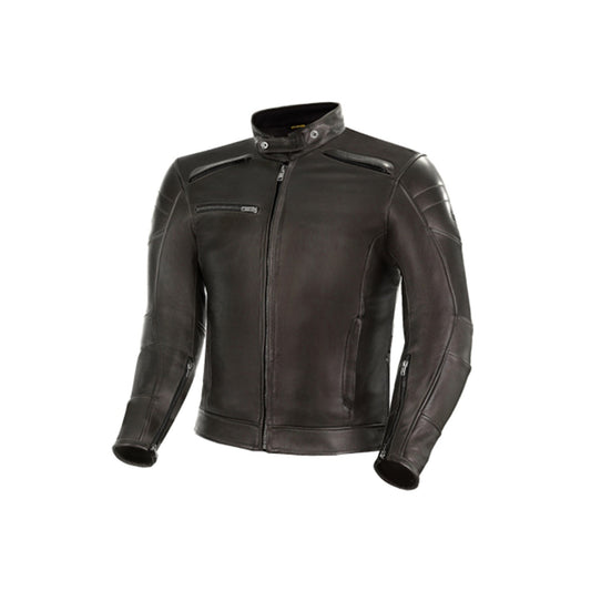 SHIMA Blake Giacca pelle uomo motociclista MARRONE