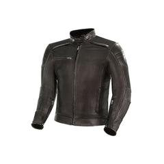 SHIMA Blake Giacca pelle uomo motociclista MARRONE