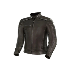 SHIMA Blake Giacca pelle uomo motociclista MARRONE 