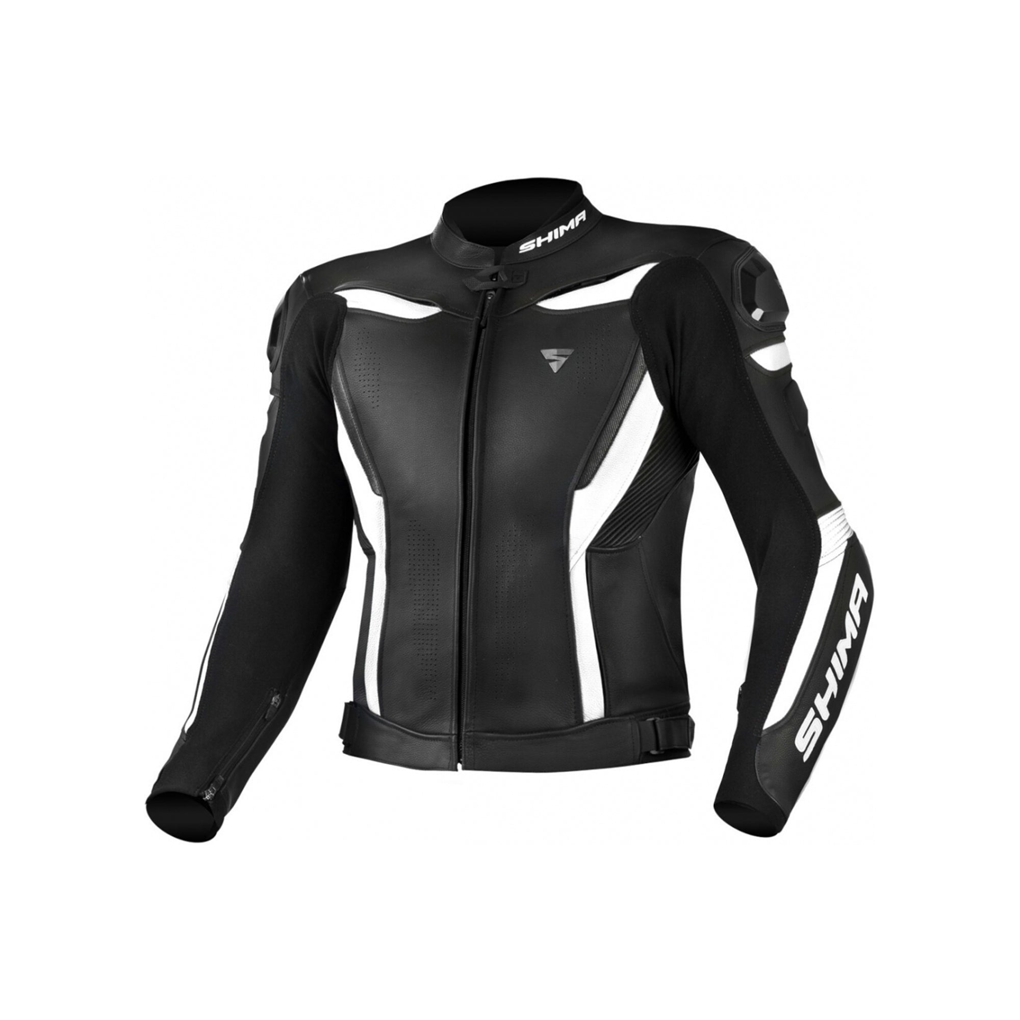 SHIMA Chase Giacche pelle Uomo motociclista Nera Bianca