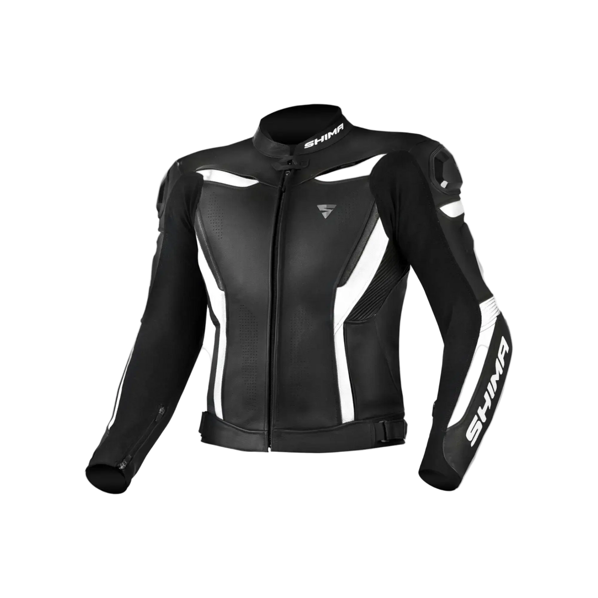SHIMA Chase Giacche pelle Uomo motociclista Nera Bianca 