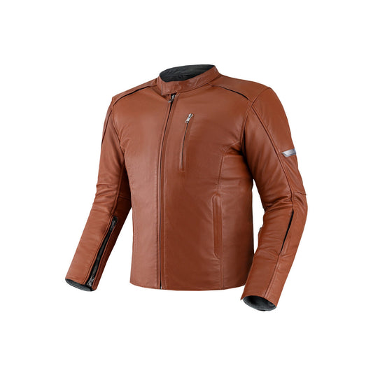 SHIMA Hunter+ 2.0 impermeabile moto pelle Giacca marrone chiaro