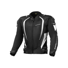 SHIMA Mesh Pro impermeabile moto tessuto Giacca Nero Bianco