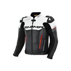 SHIMA Bandit Giacca pelle moto Nero Bianco Rosso