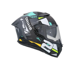 SHIRO FF939 Alpha Motociclo Integrale Caschi Opaco Nero Bianco Verde 