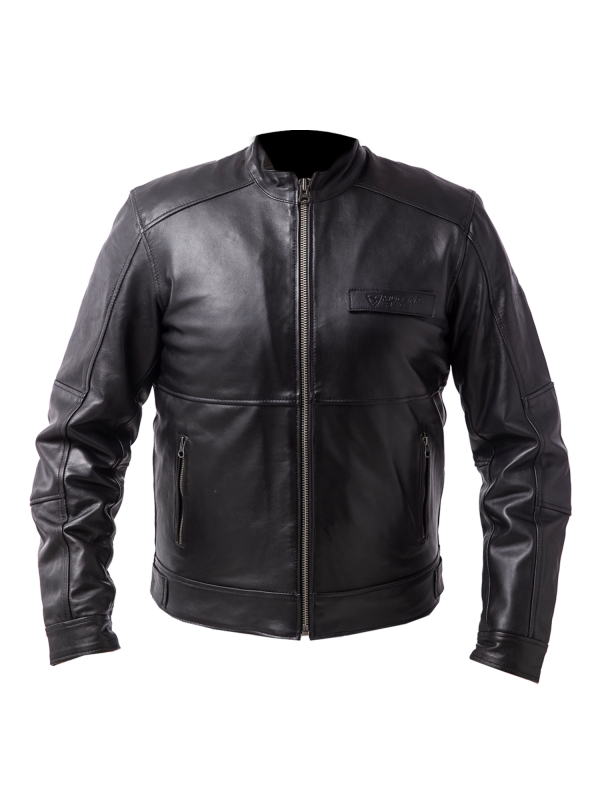 MUGENRACE LJ-MNR-2380 RHINO Motociclista Pelle Giacca Nera 