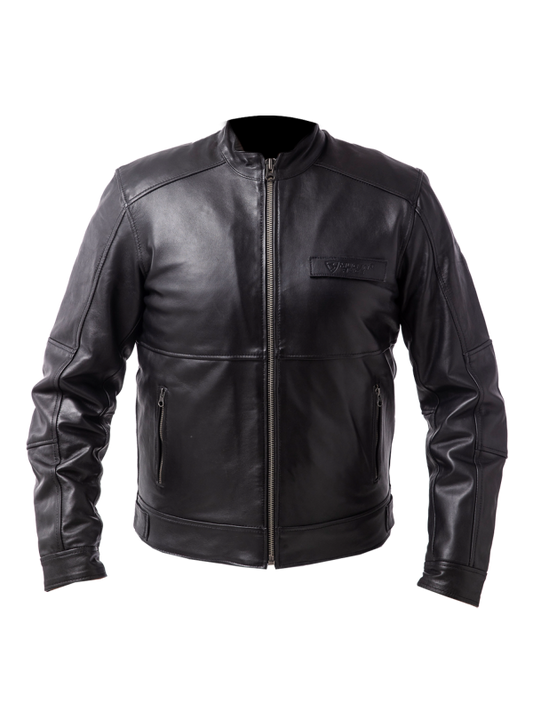 MUGENRACE LJ-MNR-2380 RHINO Motociclista Pelle Giacca Nera 
