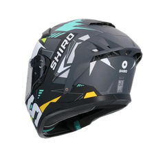 SHIRO FF939 Alpha Motociclo Integrale Caschi Opaco Nero Bianco Verde 