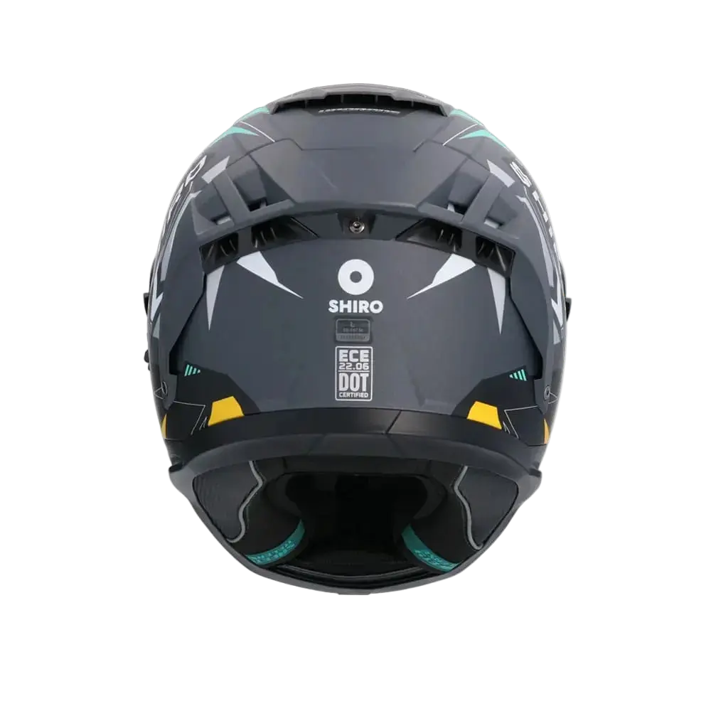 SHIRO FF939 Alpha Motociclo Integrale Caschi Opaco Nero Bianco Verde 