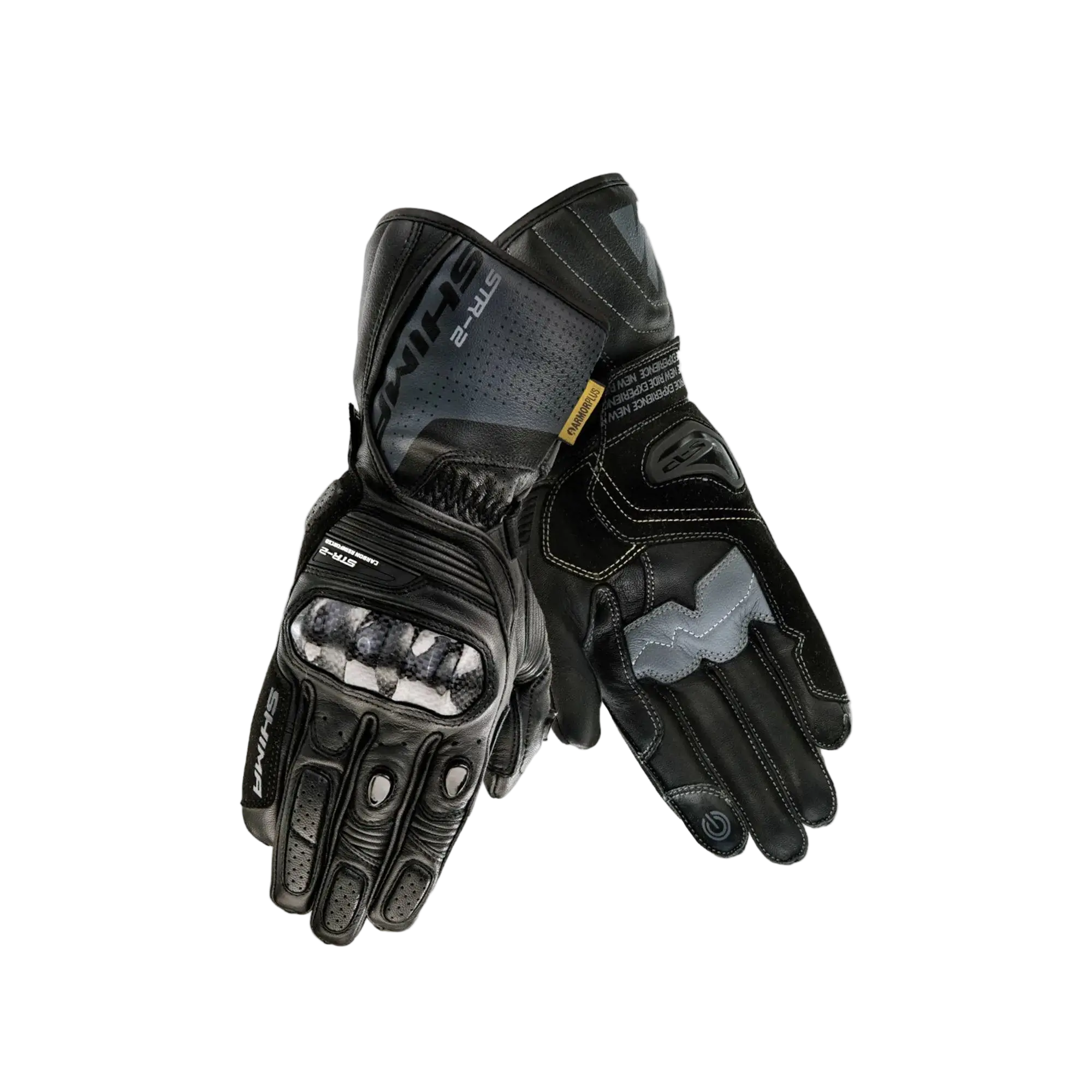 SHIMA STR-2 GUANTI CORTI DA CORSA NERO 