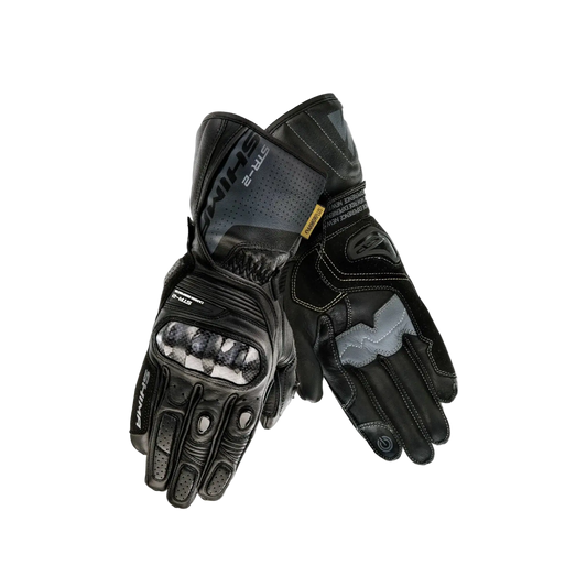 SHIMA STR-2 GUANTI CORTI DA CORSA NERO 