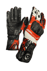 MugenRace G-MNR 2480 COWY Sport Moto Guantes Nero Bianco Rosso