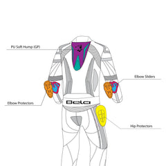 BELA-Mono 1 PC Rocket lady Mix K Blanco/Negro/Amarillo Fluor - SECURTEX MOTOR S.L (t/a MaximoMoto)