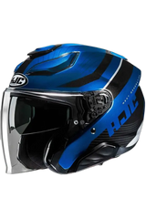 HJC F31 NABY MC2 Moto Sportivo Jet Caschi Blu Nero 
