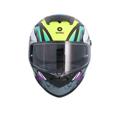 SHIRO RAPTOR CRAZY RABBIT MOTO INTEGRALI CASCHI NERO ROSA GIALLO FLOU 