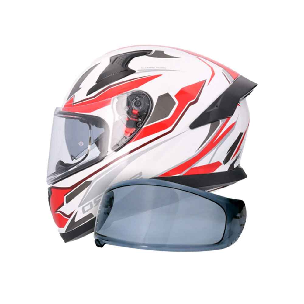 SHIRO KATANA SHARP MOTO INTEGRALE CASCHI BIANCO ROSSO