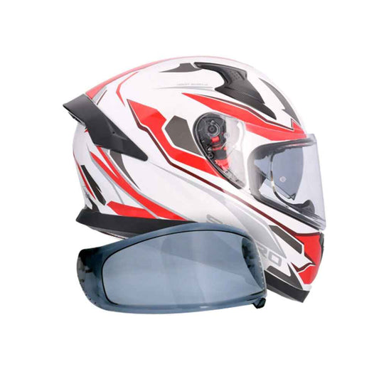 SHIRO KATANA SHARP MOTO INTEGRALE CASCHI BIANCO ROSSO 
