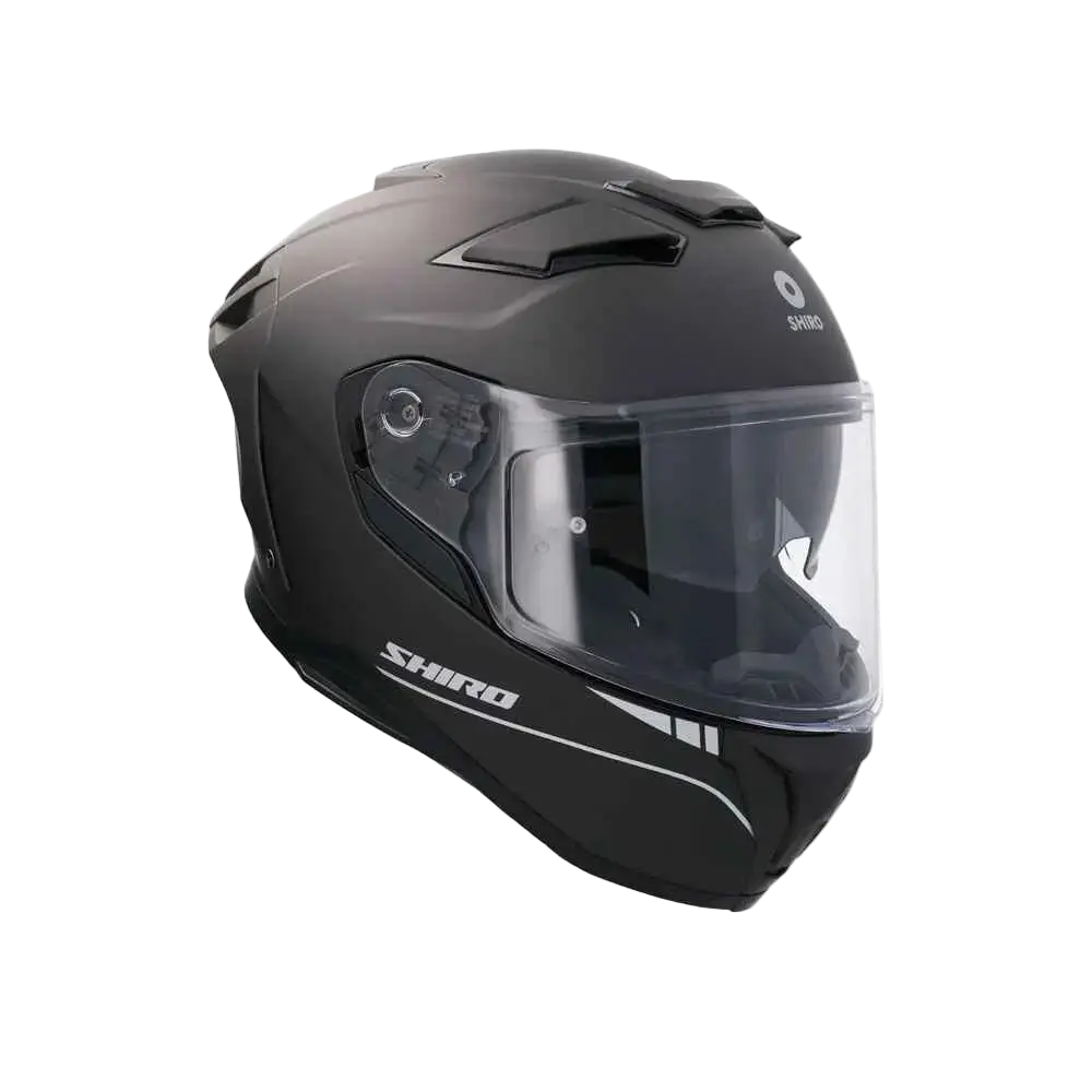 SHIRO FF939 Alpha Moto Integrali Caschi Opaco Nero 