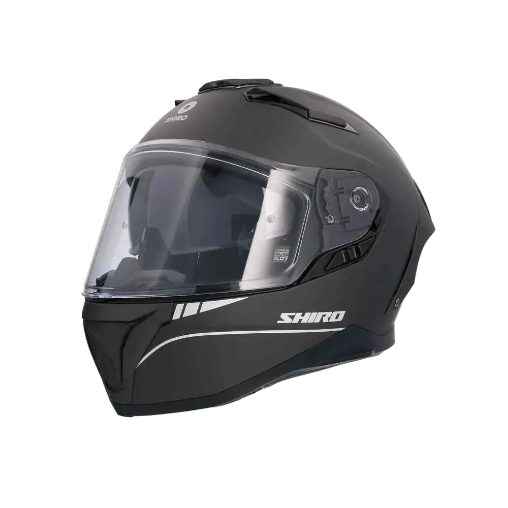 SHIRO FF939 Alpha Moto Integrali Caschi Opaco Nero 