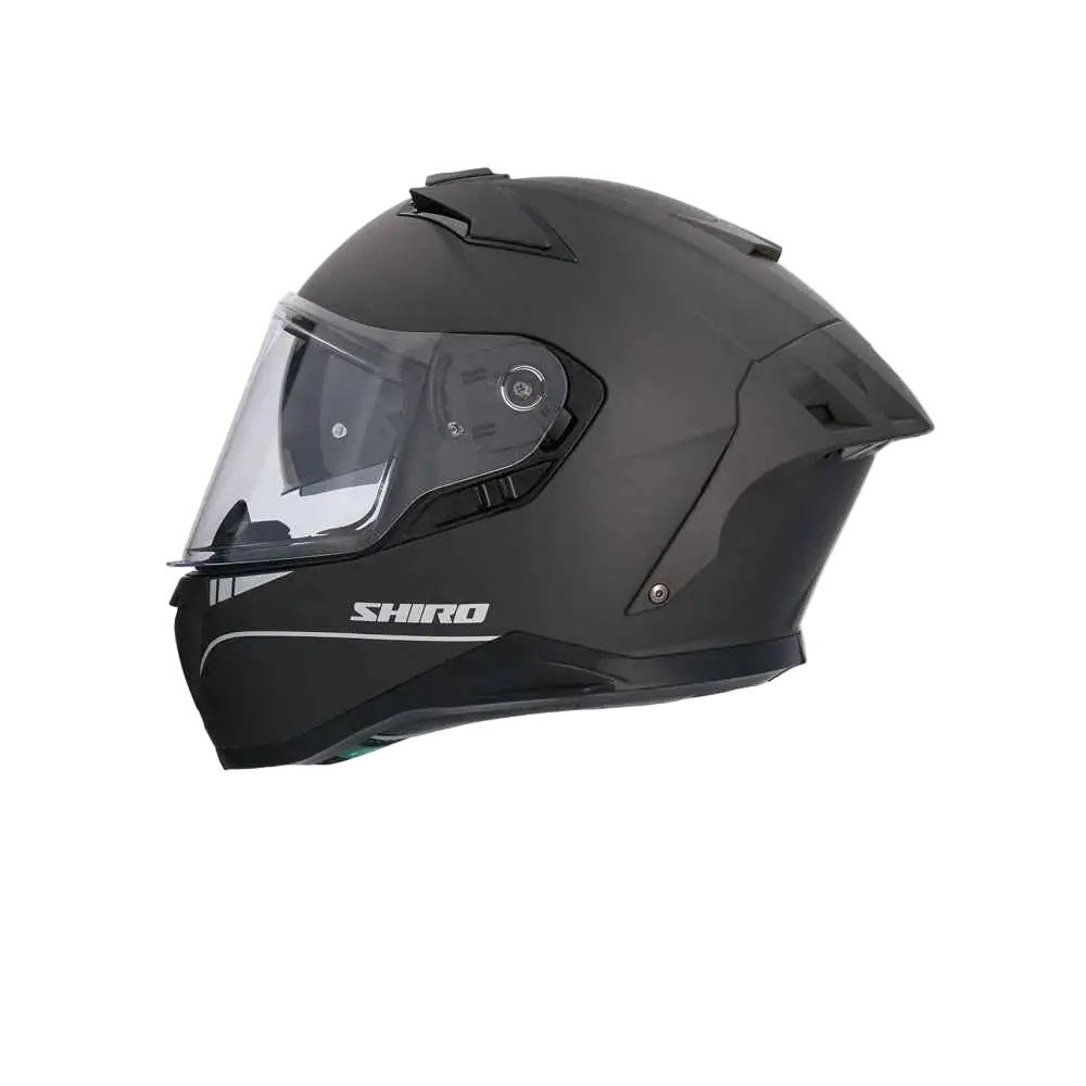 SHIRO FF939 Alpha Moto Integrali Caschi Opaco Nero 