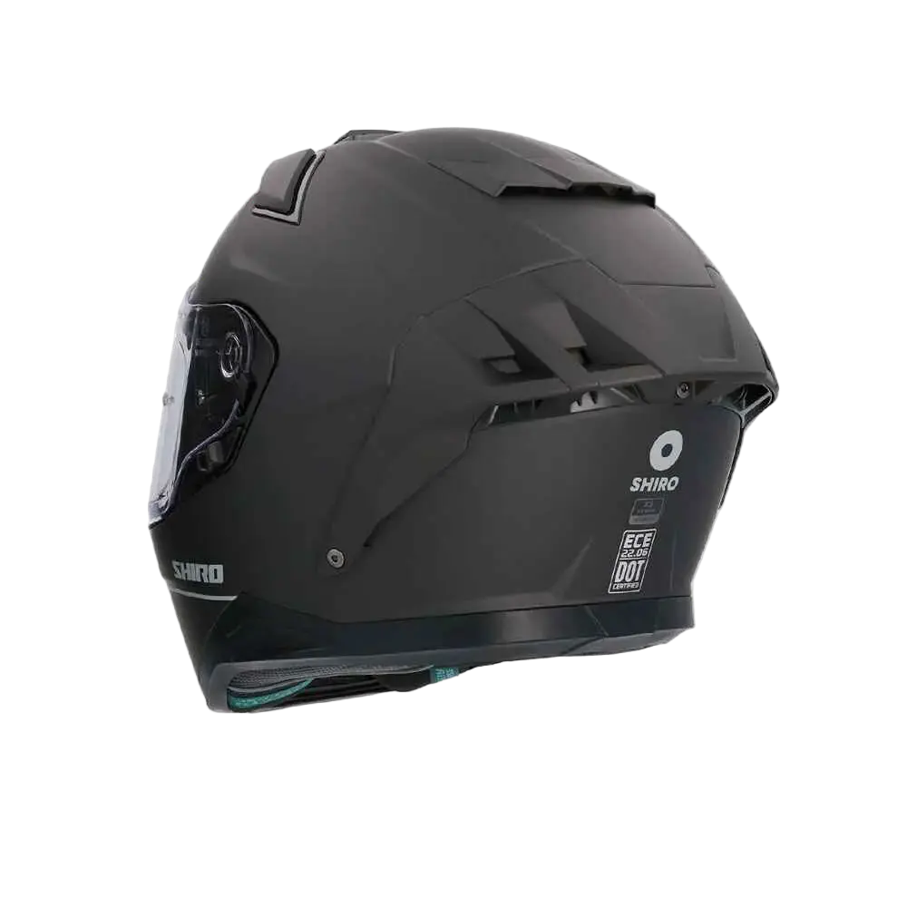 SHIRO FF939 Alpha Moto Integrali Caschi Opaco Nero 