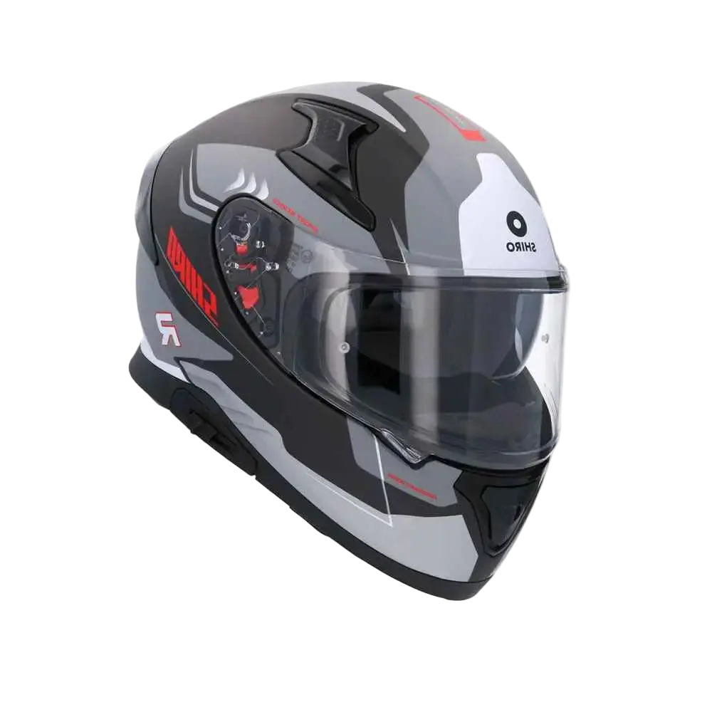 SHIRO Katana Motociclo Integrali Caschi Opaco Nero Grigio Bianco 