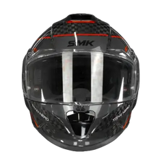 SMK TITAN CARBON GL263 Moto Integrali Caschi Nero Rosso 22.06 