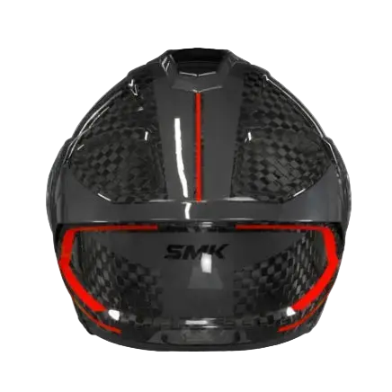 SMK TITAN CARBON GL263 Moto Integrali Caschi Nero Rosso 22.06 