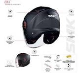 SMK GTJ TOURER GL614 MOTO JET CASCHI NERO BIANCO GRIGIO