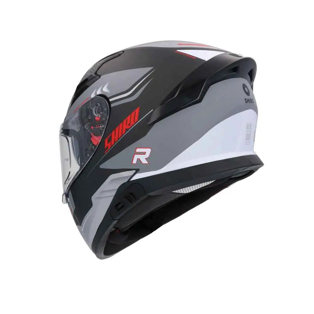 SHIRO Katana Motociclo Integrali Caschi Opaco Nero Grigio Bianco 