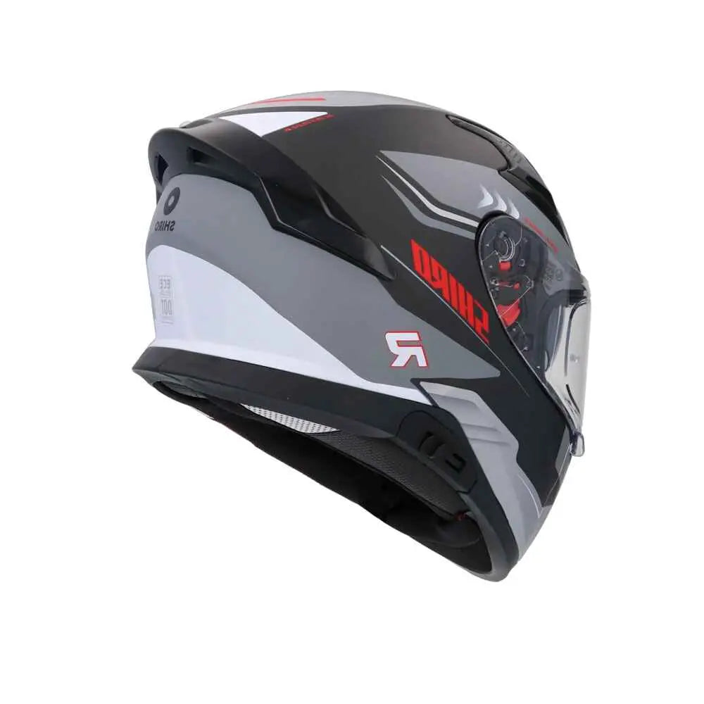 SHIRO Katana Motociclo Integrali Caschi Opaco Nero Grigio Bianco 