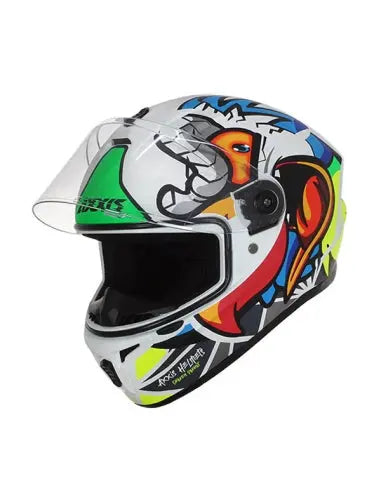 CASCO MOTO INTEGRALE AXXIS FF112C DRAKEN S PARROT A0 BIANCO OPACO, 