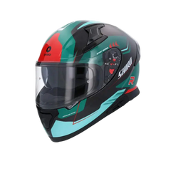 SHIRO katana orbe Motociclo integrale Caschi Verde Rosso 