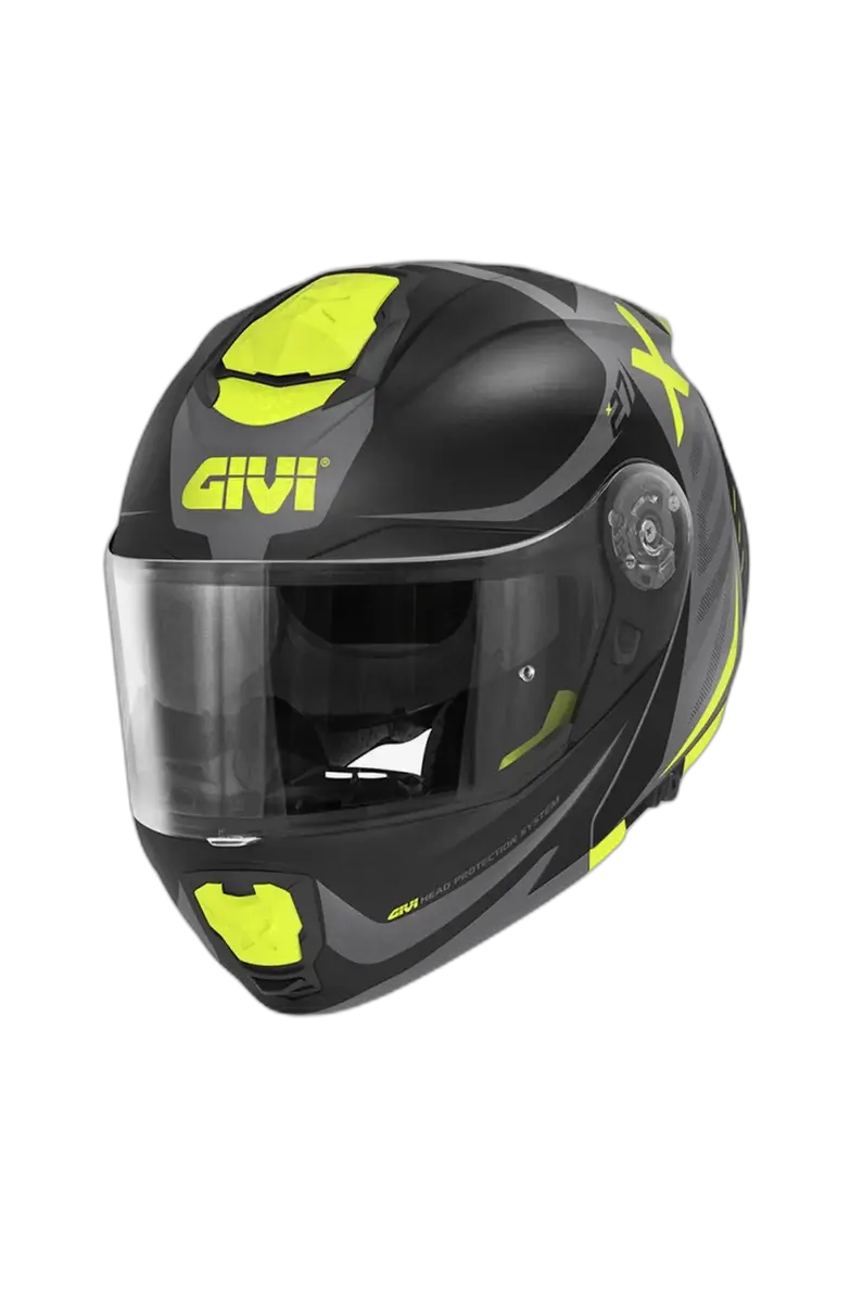 GIVI X27 Mod Dimension Moto Modulare Caschi Titan Nero Giallo 