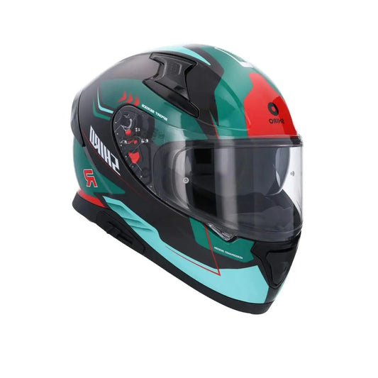 SHIRO katana orbe Motociclo integrale Caschi Verde Rosso 
