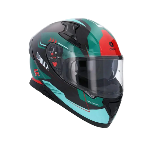 SHIRO katana orbe Motociclo integrale Caschi Verde Rosso 