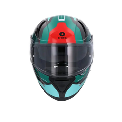 SHIRO katana orbe Motociclo integrale Caschi Verde Rosso 