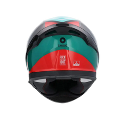 SHIRO katana orbe Motociclo integrale Caschi Verde Rosso 