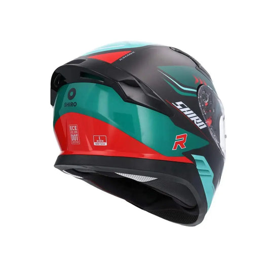 SHIRO katana orbe Motociclo integrale Caschi Verde 