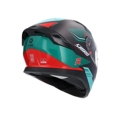 SHIRO katana orbe Motociclo integrale Caschi Verde Rosso 