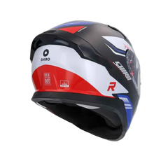 SHIRO KATANA Moto Caschi Integrali Nero Bianco Blu 
