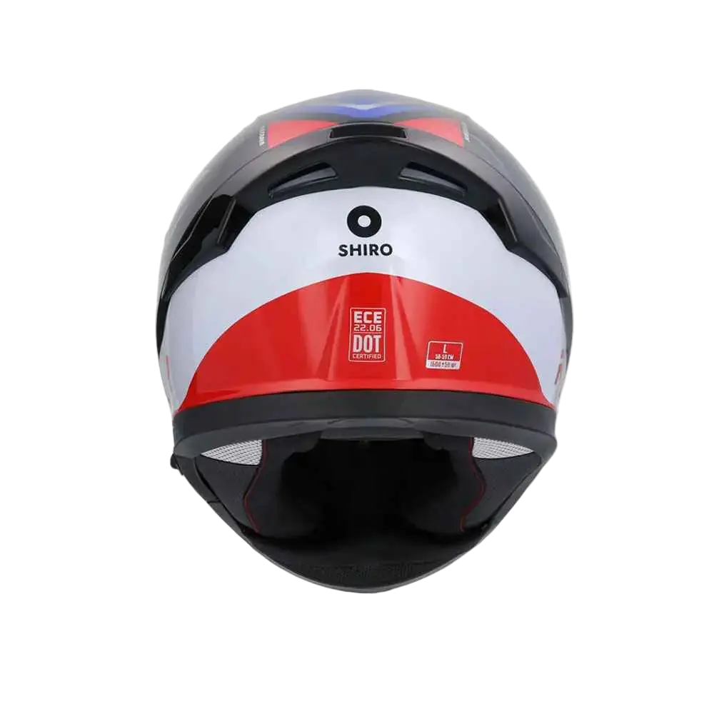 SHIRO KATANA Moto Caschi Integrali Nero Bianco Blu 