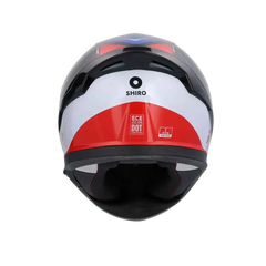 SHIRO KATANA Moto Caschi Integrali Nero Bianco Blu 